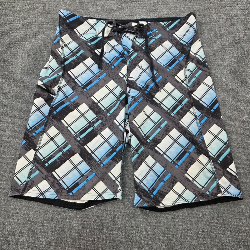 Burnside Mens Plaid Board Shorts Size 36‎ Swim Trunks Surfing Water Sports